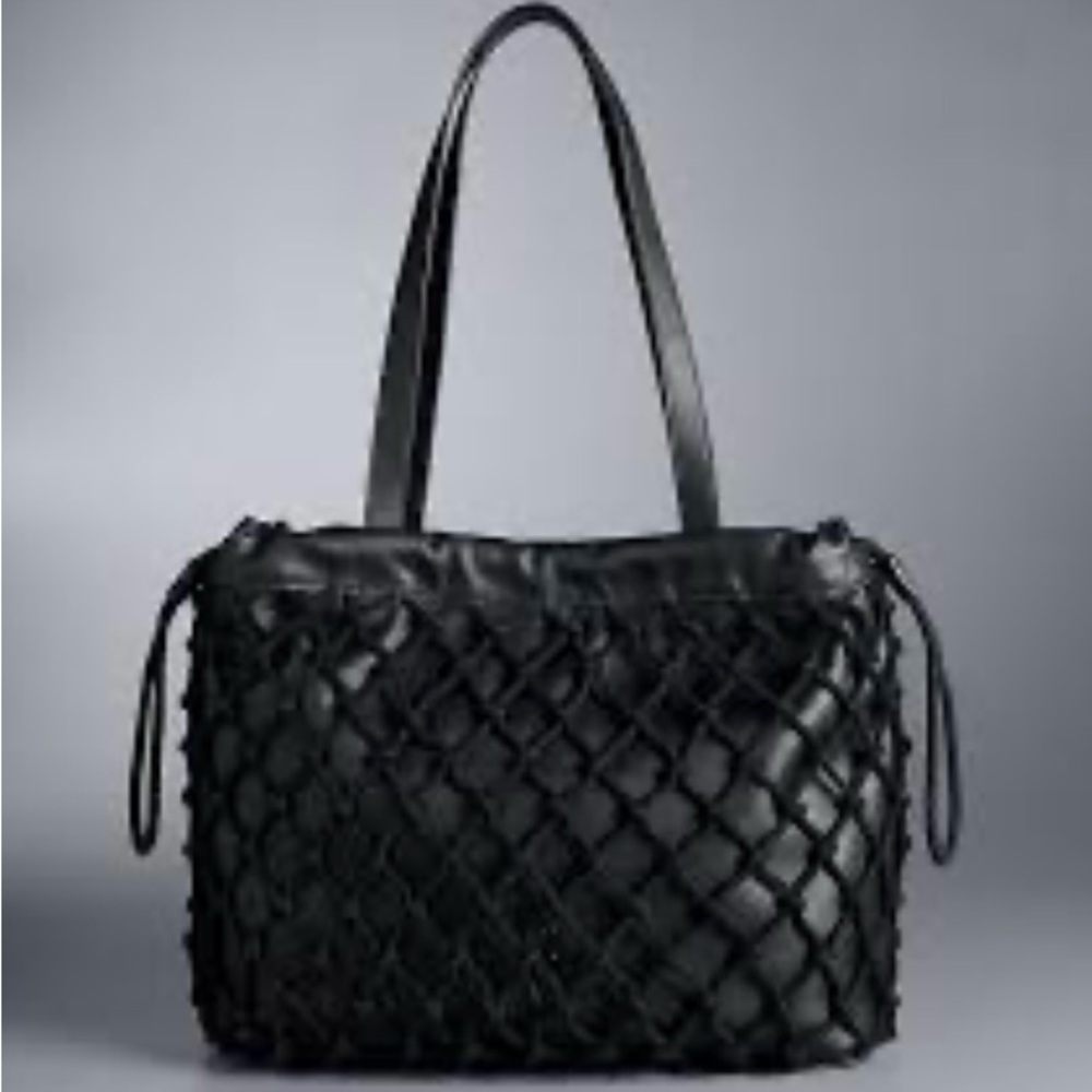 Elegant Black Net Shoulder Bag